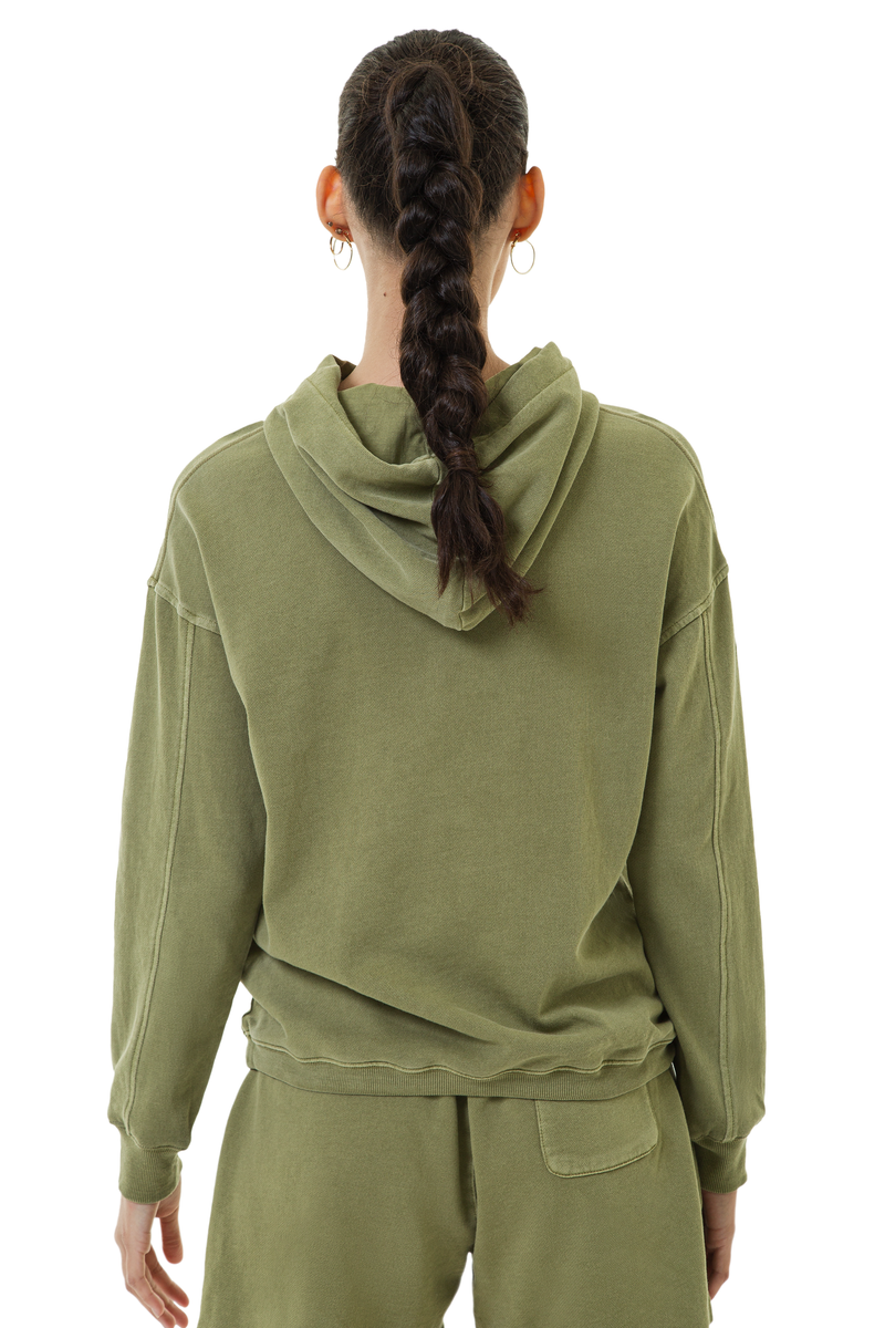 Calathea French Terry Hoodie - Forest Green